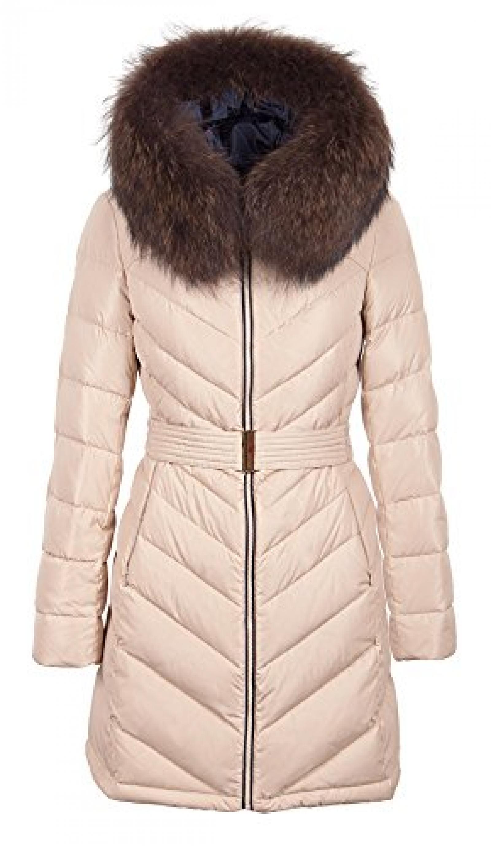Q392 Damen Daunenjacke "SNOWIMAGE" mit Echtfellkapuze beige Q392 Damen Daunenjacke "SNOWIMAGE" mit Echtfellkapuze beige